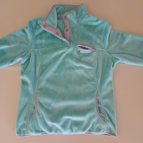 Free Country Mint Green Pullover Fleece Sweater Junior Women's Size Medium - Picture 16 of 16